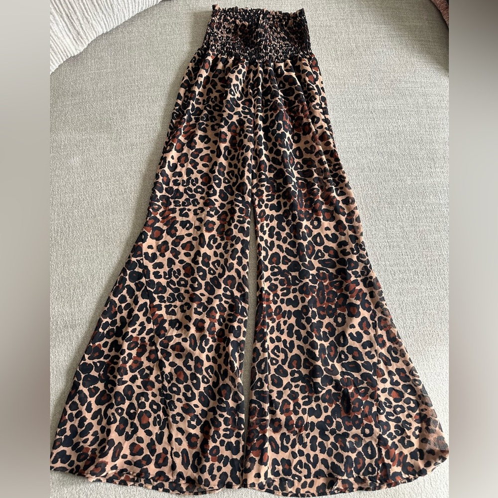 Show Me Your MuMu Leopard Print Flare Pants